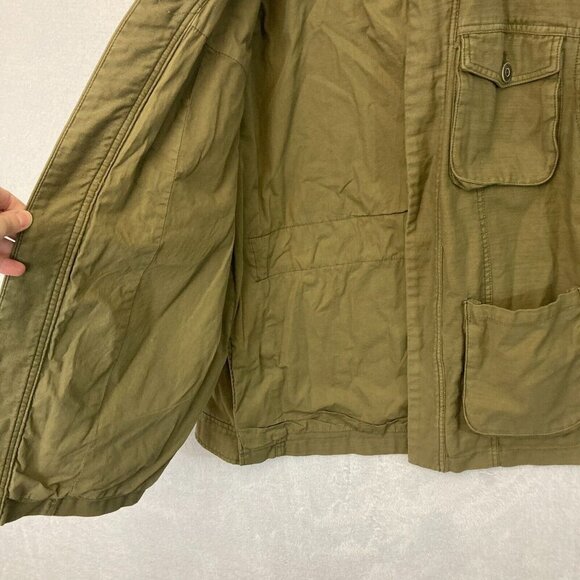 Free People Open Front Military Jacket Womens Small S Olive Green Cargo Pockets - Picture 14 of 16